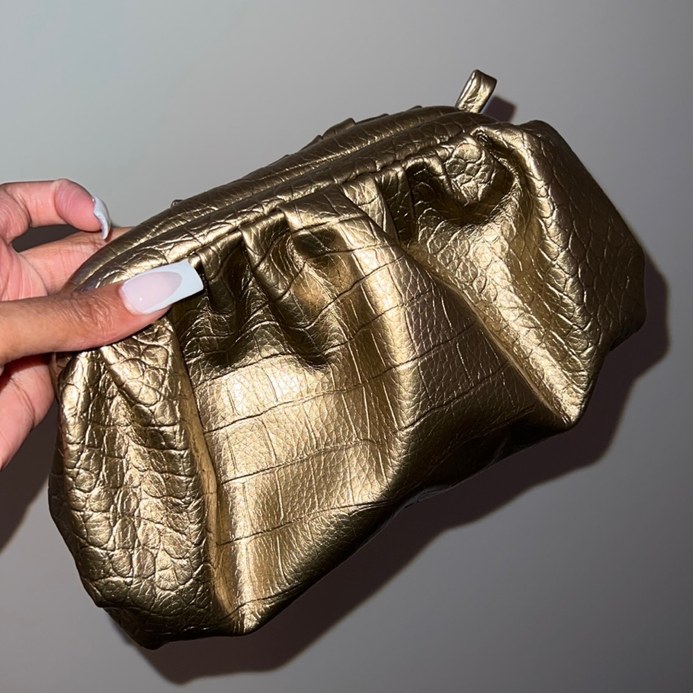 Gold mini clutch